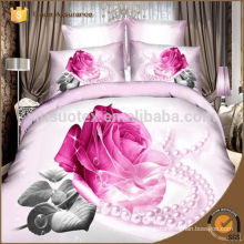Pink rose romantic 3d duvet cover set flower printed, 3d bedsheet, adult bed sheet designs